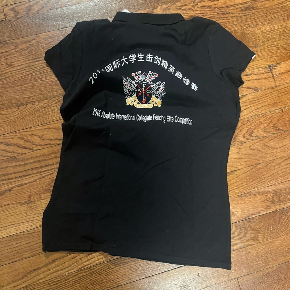 Black Polo Women's Top